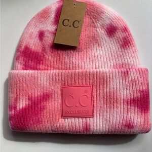 DISCONTINUED C.C Pink Tie-Dye Beanie